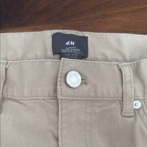 H&M Beige Khaki Pants 30x30 Slim Fit